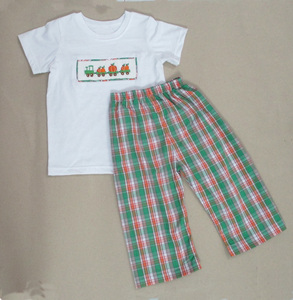 ชุดเดรสลายสก็อตฟักทองสำหรับเด็กผู้หญิง - Product Image 3