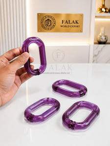 Eslabones de Cadena de Resina Multicolor Premium, Piezas Decorativas de Acrílico en Forma de Lazo, Accesorios de Diseño de Interiores para Exhibición en Mesa, Lujo al por Mayor - Product Image 5