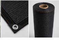 Filet pare-soleil noir en HDPE 400 g/m², stabilisé aux UV, en maille tissée pour serre, patio et usage extérieur - Product Image 2