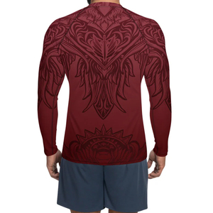 Vente en gros de rashguards pour hommes à manches longues, respirants et à séchage rapide, avec logo personnalisé, en matière unie, pour l'entraînement, faible MOQ 10 pièces, GARANTIE SPORTS - Product Image 3