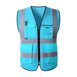 Veste de sécurité réfléchissante à LED de classe 2 ANSI, sur mesure, en gros, 100% nylon/polyester, pour les ingénieurs, les travaux de construction - Product Image 6