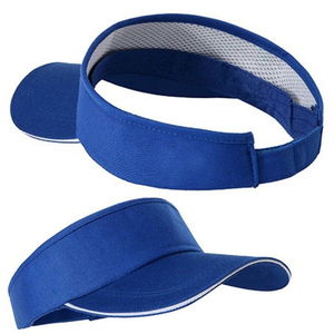 Visière unisexe bleue en polyester à bord incurvé, ajustable, pour usage extérieur printemps-été, adultes - Product Image 3