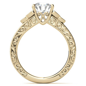 Designer 10k/14k/18k Gold Scroll Design <b>Celtic</b> Knot Lab Grown Diamond Engagement Anniversary <b>Ring</b> IGI Certified Women's Wedding - Product Image 3