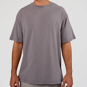 Manufacturer Custom Oversized Washed Cotton <b>TShirt</b> Grey Vintage Acid Wash Heavyweight Streetwear Blank Graphic Print Tee For Men - Product Image 1