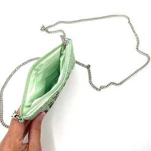 Porte-monnaie perlé style preppy avec porte-clés, pochette zippée perlée, tu as l'air plus heureux - Product Image 2