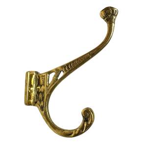 Sofisticado gancho de pared de latón para almacenamiento funcional en la entrada, con artesanía refinada y utilidad atemporal. - Product Image 3