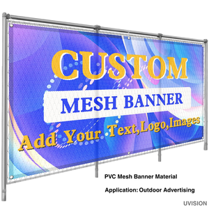 Pancarta de Malla de PVC con Impresión UV Personalizada de Fábrica, Pancarta Publicitaria Resistente al Viento para Exteriores, para Promoción - Product Image 2