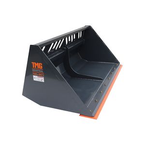 Godet à neige/mulchage robuste de 72 po pour mini-chargeuse, bord à bords coupés, capacité de charge de 1500 lb, fixation rapide universelle pour TMG SN72 de 5 tonnes, neuf - Product Image 5