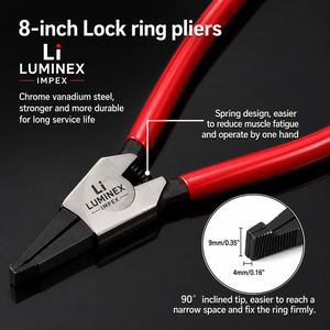LUMINEX IMPEX <b>Long</b> <b>Nose</b> Stainless Steel Lightweight Jewelry Polishing Pliers for Bracelet Making - Product Image 2