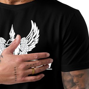 Camiseta de jersey premium en blanco y negro para hombre, camiseta deportiva de manga corta, transpirable, para correr, fitness, ropa deportiva informal, gimnasio - Product Image 5