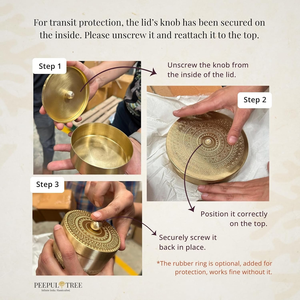 Handmade 100% Pure Hammered Brass Jar with Lid for Tea Sugar Dry Fruits Container Premium Brass Kitchen Storage Container <b>Box</b> - Product Image 4