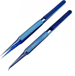 Nuevo Juego de Pinzas Quirúrgicas Manuales de Acero, Rectas y Curvas, con Punta Fina, para Procedimientos Delicados - Product Image 1