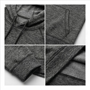North Approach Men's Hooded Sweatshirt Embossed Logo <b>Raglan</b> Sleeve Regular Fit French Terry Casual Autumn Wear - Product Image 4