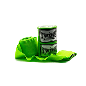Bandages de boxe pour jumeaux, en coton vert, élastiques, pour le soutien des poignets, pour l'entraînement en salle de sport, 100% coton, respirants, élastiques - Product Image 1