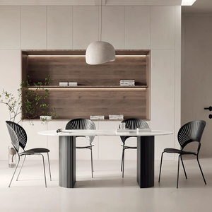 Silla de Comedor de Madera de Roble Nam Viet con Tapicería de Cuero Sintético, Diseño Plegable para Hogar y Restaurantes - Product Image 3