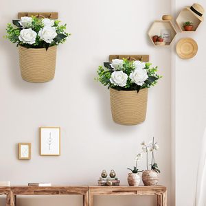 Florero Ecológico de Yute – Portaflores Decorativo Hecho a Mano con Fibra Natural para Diseño Interior Moderno - Product Image 1