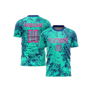 Custom Sublimated Soccer Jersey Team <b>Name</b> Moisture Wicking Breathable Anti-Bacterial UV Protection Polyester Short Sleeve V-neck - Product Image 2