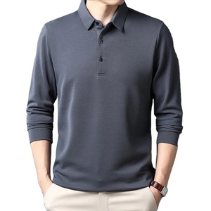 Polo d'affaires décontracté à manches longues pour hommes T-shirt d'été confortable - Product Image 6