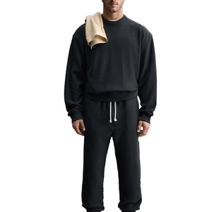 Sudadera con Capucha Negra para Hombre, Tejida, Corte Regular, Color Sólido, Informal, para Invierno, 100% Algodón, Transpirable y Ecológica - Product Image 5