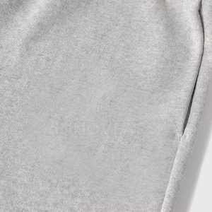Pantalon de survêtement homme en coton épais, taille haute à cordon de serrage, coupe droite, noir, pour le sport et la course - Product Image 3