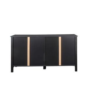 Credenza a 4 Ante Indipendente con 4 Ripiani Aperti per Ingresso, Soggiorno o Ufficio - Product Image 2