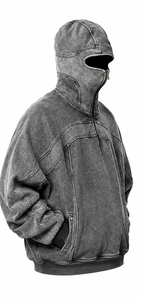 เสื้อฮู้ดเดนิมผู้ชายคุณภาพสูงพร้อมซิปสำหรับใส่ในฤดูใบไม้ร่วง - Product Image 3