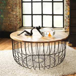 โต๊ะกาแฟวานดานา แอสตัน เซโนวาทำจากไม้มะม่วงและโลหะ - Product Image 1