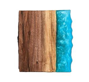 เขียงไม้เคลือบอีพ็อกซี่สีขาวทรงกลมสำหรับเสิร์ฟอาหาร ยี่ห้อคิสวะห์ คราฟท์ ดีไซน์ อาร์ต ปลอดภัยสำหรับเครื่องล้างจาน - Product Image 6