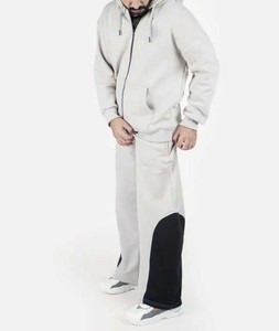 Chándal Deportivo Personalizable para Hombre, Color Gris Claro, Estilo Urbano, con Paneles Laterales, para Invierno - Product Image 3