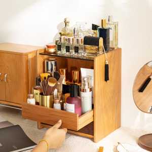 Simple Wooden Cosmetic Organizer with <b>Drawers</b> for Makeup and Beauty Essentials At Best Price By AALIYAN IMPEX - Product Image 5