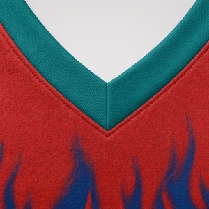 Maillot de basketball personnalisable Soccer Max à imprimé flamme, col en V, sans manches, unisexe adulte, polyester 300 g/m², sublimé - Product Image 4