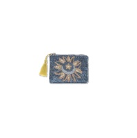 Porte-monnaie brodé à la main en perles de verre, avec fermeture éclair, pour femme, sac de voyage tendance avec design personnalisable