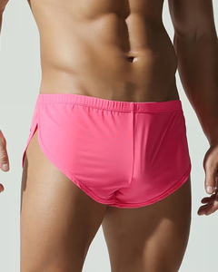 Men Knitted Solid Color Casual Loungewear Shorts Mid Rise Smooth Plain Dyed Spandex Polyester All Seasons - Product Image 5