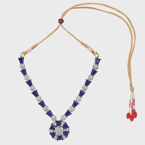 RAY FINE ORNATES Three Layer <b>Ruby</b> CZ Bezel Set IGI Certified Vintage <b>Necklace</b> Set 22K Gold Plated Floral Bridal Indian Wedding - Product Image 2