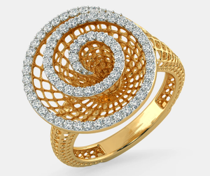 2.00 Ct <b>Helix</b> <b>Ring</b> 14k Yellow Gold Lab Diamond <b>Ring</b> Round Brilliant Cut F Color VS1 Clarity IGI Certified Wedding <b>Ring</b> Jewelry - Product Image 4