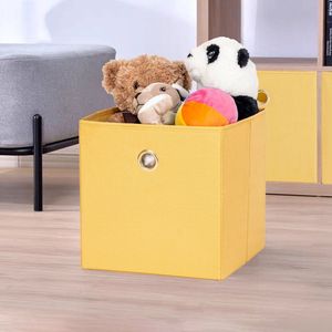 Fabric Storage Bins Collapsible <b>Cube</b> <b>Baskets</b> 4 Pack 10.5 Inch Golden Curry - Product Image 6