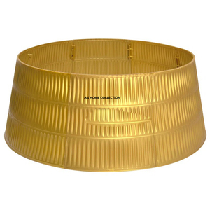 Collar de árbol de metal dorado, fabricante, decoración navideña, collar de árbol redondo de hierro galvanizado, decoración navideña en blanco para sublimación - Product Image 1