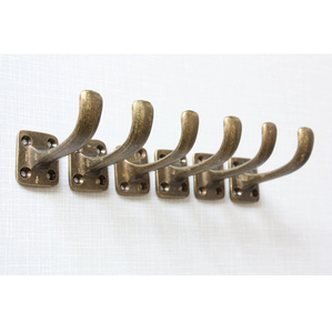 Brass Hook Hanger Custom <b>Rails</b> Customized Sizes 6 Hook <b>Wall</b> Mounted Best Quality Brass Decor Crest Coat Hook - Product Image 6