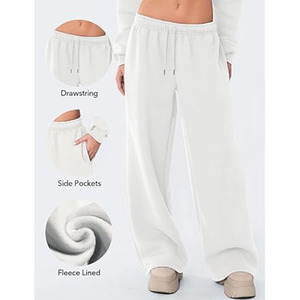 Women Regular Straight Fit Summer Vintage Casual Jogger Sweatpants Adjustable Waist 100% Cotton Quick Dry Eco-Friendly 3D Pocket - Product Image 5