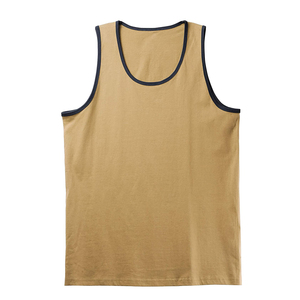 Débardeur tricoté décontracté pour homme de qualité supérieure, grande taille, séchage rapide, respirant, couleur unie, 100 % coton, personnalisable, pour le fitness - Product Image 3
