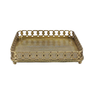 Bandeja de Servicio de Metal de Lujo al por Mayor con Diseño de Tallado, Forma y Tamaño Personalizables a Precio Competitivo - Product Image 4