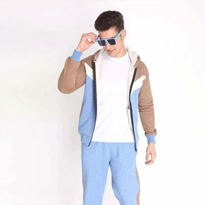 ชุดวอร์มผู้ชายผ้าฟลีซโพลีเอสเตอร์สุดเท่ห์ 2 ชิ้น เนื้อผ้าหนา ฮู้ดดี้และกางเกงขายาว ระบายอากาศได้ดี เหมาะสำหรับฤดูหนาว - Product Image 3