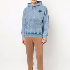 Venta Directa de Fábrica, Precio al por Mayor, Sudaderas con Efecto Ácido para Hombre, Invierno, Casual, Diseño de Logotipo Personalizado, 100% Algodón Felpa - Product Image 2