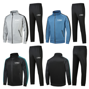 Vêtements en gros du Pakistan, ensemble de jogging personnalisé pour hommes, survêtement en coton lourd noir, survêtement hip hop - Product Image 1