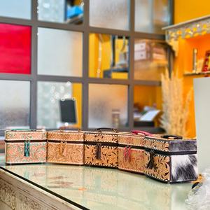 Venus Leather Ware Portable Custom Logo Cow Hide Leather Luxury Decoration Storage Case Zipper <b>Small</b> Travel Earrings DIY Bag - Product Image 5