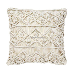 Housse de coussin en coton macramé faite à la main en Inde, décoration d'intérieur, élégante housse de coussin en macramé à prix avantageux - Product Image 2