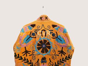 Bohemian Mandarin Collar Embroidered Floral Jacket Full Sleeve Plus Size Women's Autumn Casual Outerwear Velvet Polyester - Product Image 5