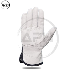 Gants de travail en cuir canadien de qualité supérieure, paume en cuir, durables, avec revers tricoté, pour l'atelier industriel, la manutention et les tâches quotidiennes - Product Image 3