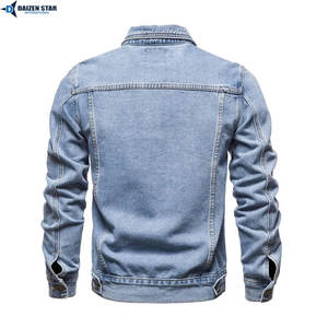 Chaqueta de Mezclilla Clásica Casual para Hombre, Estilo Vintage, Ropa de Calle Moderna, Lavado a la Piedra, Parches, Botones, Cómoda para Uso Diario - Product Image 2