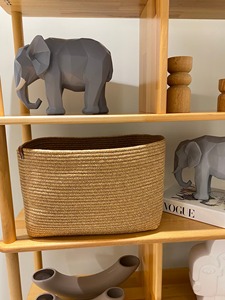 Simple Brown Storage <b>Basket</b> For Daily Use Organizer Home Bathroom Bedroom And Easy Access Storage Solution From India - Product Image 5